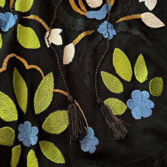 Free People Black Floral Mini Dress - Picture 5 of 9